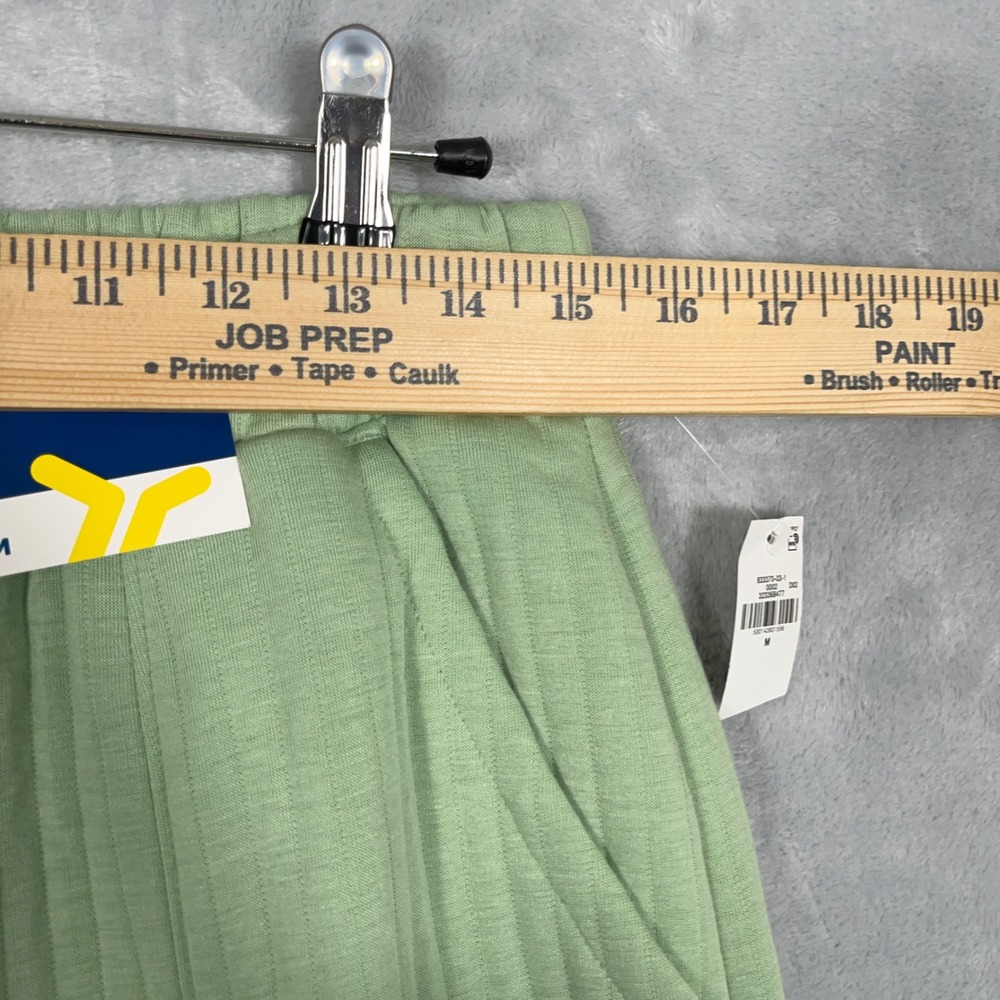 Old Navy Womens Set M Green Bounce Fleece Quilted Crop Top Wide Leg Pants NWT - Picture 2 of 13
